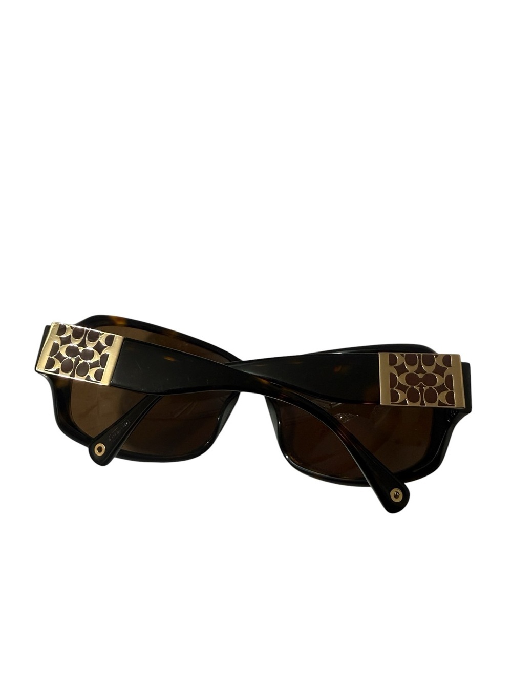 Coach Nina S494Tortoise Sunglasses featuring a dark brown tortoiseshell frame - Picture 12 of 16